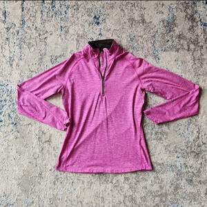 Nike Women's Size Medium Pink Magenta 1/4 Zip Pullover Athletic Workout Gym